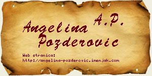 Angelina Pozderović vizit kartica